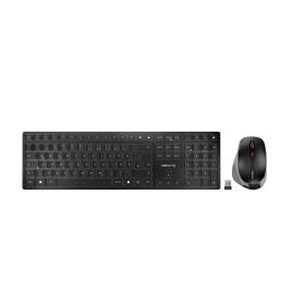 CHERRY DW 9500 SLIM Tastatur Maus enthalten RF Wireless + Bluetooth QWERTZ Deutsch Schwarz, Grau