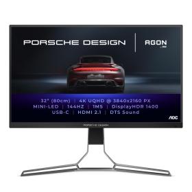 AOC Porsche PD32M LED display 80 cm (31.5") 3840 x 2160 pixels 4K Ultra HD IPS Black, Grey