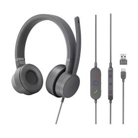 Lenovo GXD1C99243 Kopfhörer & Headset Kabelgebunden Kopfband Anrufe Musik USB Typ-C Grau