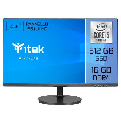 itek AIO Intel® Core™ i5 60.5 cm (23.8") 1920 x 1080 pixels 16 GB DDR4-SDRAM 512 GB SSD All-in-One PC Black