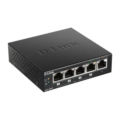 D-Link DGS-1005P switch di rete Non gestito L2 Gigabit Ethernet (10 100 1000) Supporto Power over Ethernet (PoE) Nero
