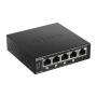 D-Link DGS-1005P switch di rete Non gestito L2 Gigabit Ethernet (10 100 1000) Supporto Power over Ethernet (PoE) Nero