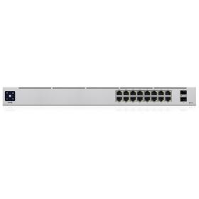 Ubiquiti Networks UniFi 16-Port PoE Gestionado L2 L3 Gigabit Ethernet (10 100 1000) Energía sobre Ethernet (PoE) 1U Plata