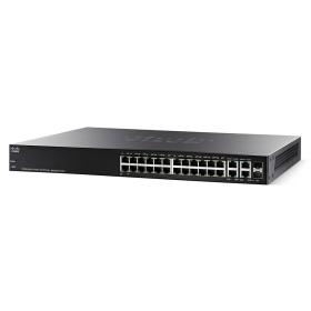 Cisco SF350-24P Géré L2 L3 Fast Ethernet (10 100) Connexion Ethernet, supportant l'alimentation via ce port (PoE) Noir
