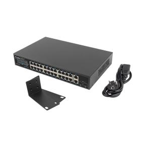 Lanberg RSGE-24P-2GE-2S-250 Netzwerk-Switch Unmanaged