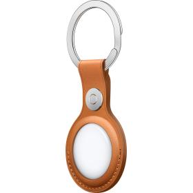 Apple AirTag Leather Key Ring - Golden Brown
