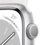 Apple Watch Series 8 OLED 45 mm Argent GPS (satellite)