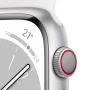 Apple Watch Series 8 OLED 45 mm 4G Argent GPS (satellite)