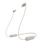 Sony WI-C100 Auriculares Inalámbrico Dentro de oído Llamadas Música Bluetooth Beige