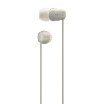 ▷ Sony WI-C100 Headset Wireless In-ear Calls/Music Bluetooth Beige |  Trippodo