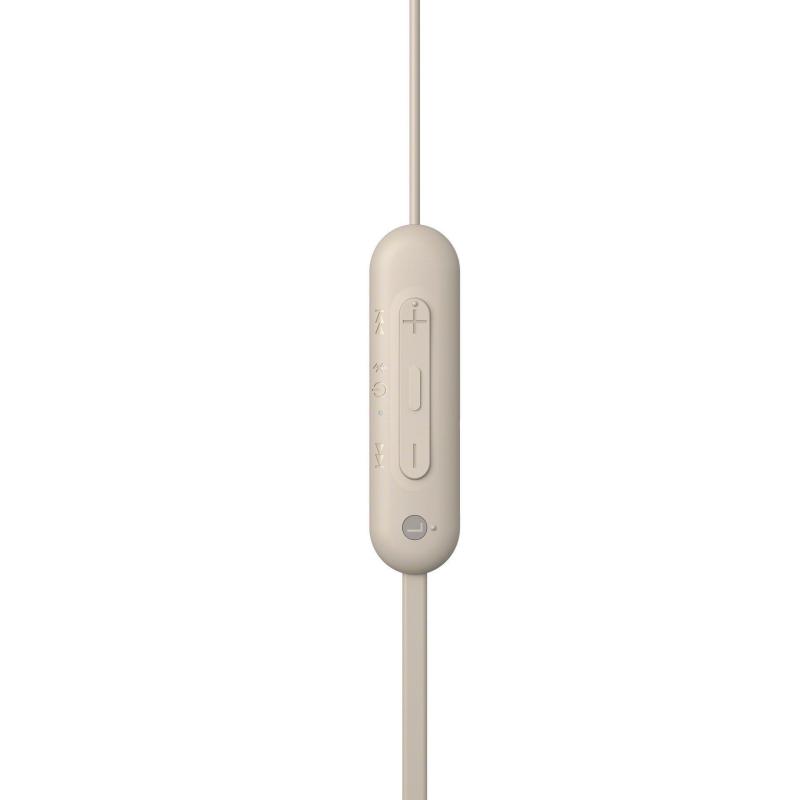 ▷ Sony WI-C100 Headset Wireless In-ear Calls/Music Bluetooth Beige |  Trippodo