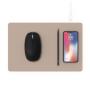 POUT Hands3 Pro Combo - Set, wireless mouse and mouse pad with fast wireless charging, cream colour