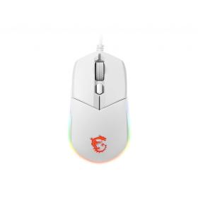 MSI CLUTCH GM11 WHITE Gaming Mouse '2-Zone RGB, upto 5000 DPI, 6 Programmable button, Symmetrical design, OMRON Switches,
