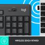 Logitech MK295 Silent Wireless Combo keyboard Mouse included USB QWERTY Italian Graphite