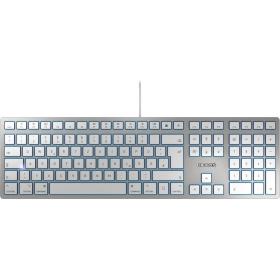 CHERRY KC 6000 SLIM für MAC Kabelgebundene Tastatur, Silber  Weiß, USB (QWERTZ - DE)