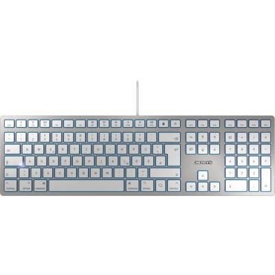 CHERRY KC 6000 SLIM für MAC Kabelgebundene Tastatur, Silber  Weiß, USB (QWERTZ - DE)