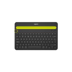 Logitech Bluetooth® Multi-Device Keyboard K480 Tastatur QWERTY Italienisch Schwarz, Limette