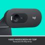 Logitech C505 Webcam HD - Videocamera USB Esterna 720p HD per Desktop o Laptop con Microfono a Lunga Portata, Compatibile con