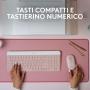 Logitech MK470 Slim Combo keyboard Mouse included RF Wireless QWERTY Italian Pink