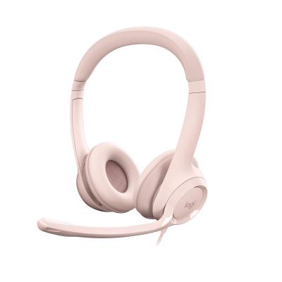 Logitech H390 Headset Wired Head-band Office Call center USB Type-A Pink