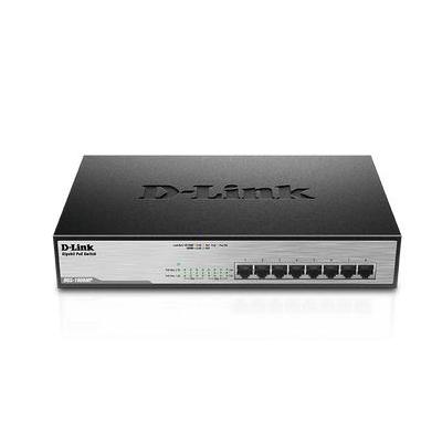 D-Link DGS-1008MP switch di rete Non gestito Gigabit Ethernet (10 100 1000) Supporto Power over Ethernet (PoE) 1U Nero