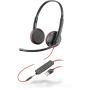 POLY Blackwire C3225 Headset Wired Head-band Office Call center USB Type-A Black