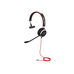 Jabra Evolve 40 Auriculares Alámbrico Diadema Oficina Centro de llamadas Bluetooth Negro, Rojo, Plata