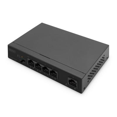 Digitus Switch Gigabit Ethernet PoE 4 porte PoE + 1 porta uplink, budget PoE 60W