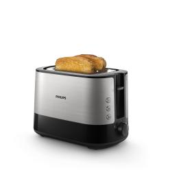 Philips Viva Collection HD2637 90 toaster 2 slice(s) Black, Stainless steel