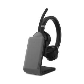 Lenovo Go Wireless ANC Auricolare Con cavo e senza cavo A Padiglione Ufficio USB tipo-C Bluetooth Base di ricarica Nero
