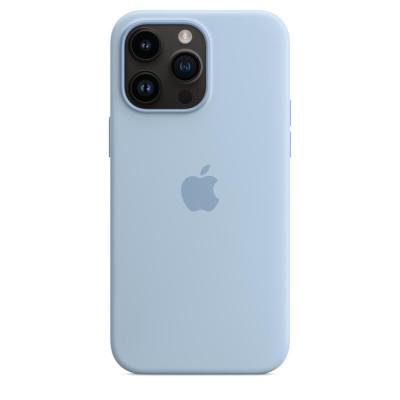 ▷ Apple Funda de silicona con MagSafe para el iPhone 14 Pro Max - Azul  celeste