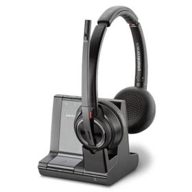 POLY W8220 A, UC Headset Wireless Head-band Office Call center Bluetooth Black