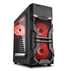 Sharkoon VG7-W Red Midi Tower Black