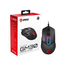 MSI CLUTCH GM30 RGB Optical Gaming Mouse '6200 DPI Optical Sensor, 6 Programmable button, Dual-Zone RGB, Ergonomic design,