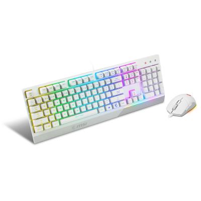 MSI VIGOR GK30 COMBO WHITE MEMchanical Gaming Keyboard + Gaming Mouse Bundle 'UK Layout, 6-Zone RGB Lighting Keyboard,