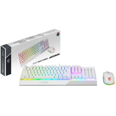 ▷ MSI Vigor GK30 Combo White tastiera Mouse incluso USB QWERTY Italiano  Bianco