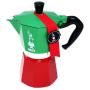 Bialetti 0005323 machine à café manuelle Cafetière à moka 0,24 L Vert, Rouge, Blanc