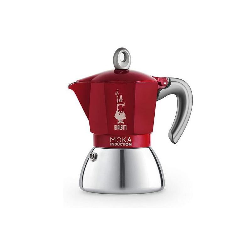 Bialetti Moka induction 0,1 L Rosso, Argento