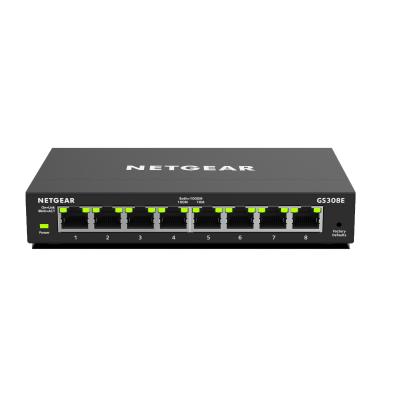 NETGEAR GS308E Gestito Gigabit Ethernet (10 100 1000) Nero