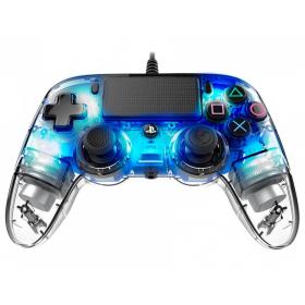 NACON PS4OFCPADCLBLUE Gaming-Controller Blau, Transparent USB Gamepad Analog   Digital PC, PlayStation 4