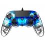NACON PS4OFCPADCLBLUE Gaming Controller Blue, Transparent USB Gamepad Analogue   Digital PC, PlayStation 4