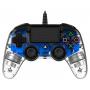 NACON PS4OFCPADCLBLUE periferica di gioco Blu, Trasparente USB Gamepad Analogico Digitale PC, PlayStation 4