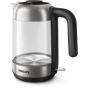 Philips 5000 series HD9339 80 electric kettle 1.7 L 2200 W Black, Stainless steel, Transparent