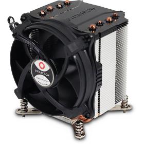 Inter-Tech Q-6 Procesador Disipador térmico Radiador 9,2 cm Aluminio, Negro 1 pieza(s)