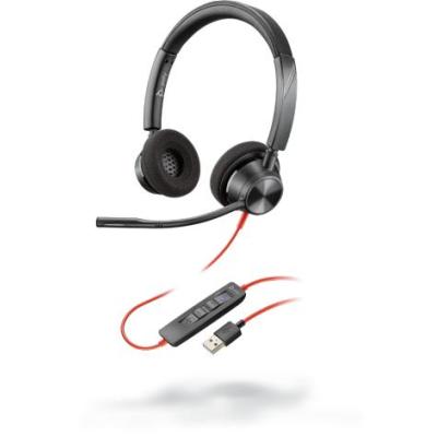 POLY 3320 Kopfhörer Kabelgebunden Kopfband Anrufe Musik USB Typ-A Schwarz