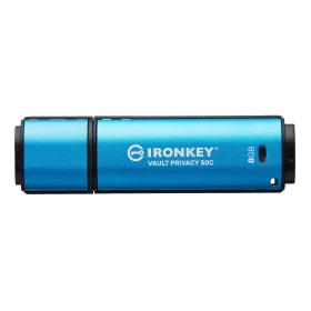Kingston Technology IronKey VP50 unità flash USB 8 GB USB tipo-C 3.2 Gen 1 (3.1 Gen 1) Nero, Blu
