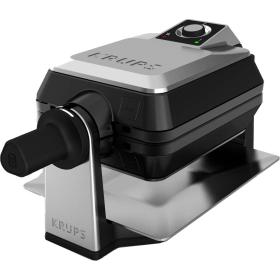 Krups FDD95D waffle iron 2 waffle(s) 1200 W Black, Stainless steel