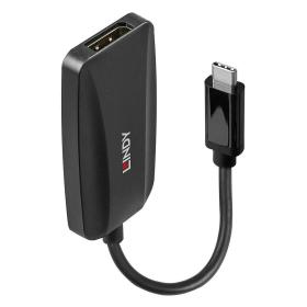 Lindy 43337 câble vidéo et adaptateur 0,13 m USB Type-C DisplayPort Noir