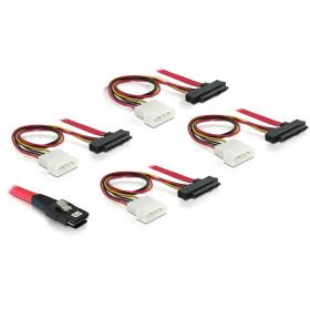 DeLOCK 83146 cable Serial Attached SCSI (SAS) 1 m Negro, Rojo, Blanco
