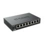 D-Link DGS-108 switch di rete Non gestito L2 Gigabit Ethernet (10 100 1000) Nero